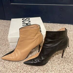 Schutz avory dual tone honey beige/black bootie